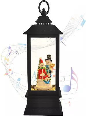 Christmas Snow Globe Lantern Angel In Musical Box Decoration With Battery Operat • $50.54