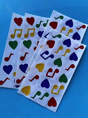 Vintage Frances Meyer Musical Notes  2 1/2  X 4 1/2  Sticker 10 Sheets • $4