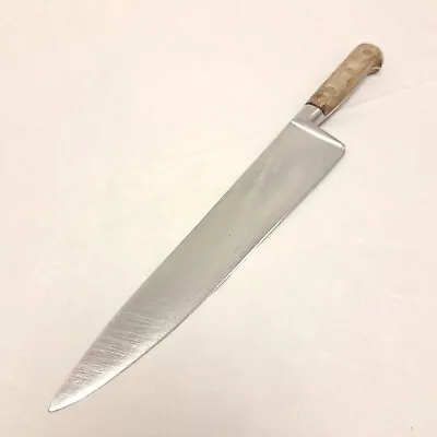 $99.95 • Buy Vtg Sabatier 10  Stainless Blade Chef Knife France Crown Wood Handle Hoffritz 