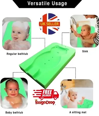 Baby Infant Bath Mat Non-Slip Soft Bath Body Sponge Bathtub Mat(Large Frog) • £7.99