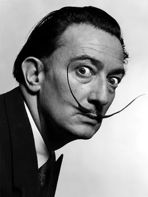 V2325 Salvador Dali Moustache Portrait BW Retro Decor WALL POSTER PRINT • $45.95