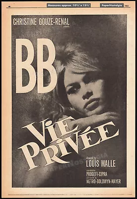 VIE PRIVEE - Orig. 1961 Trade AD/ Poster_ Brigitte Bardot _A Very Private Affair • $29.99