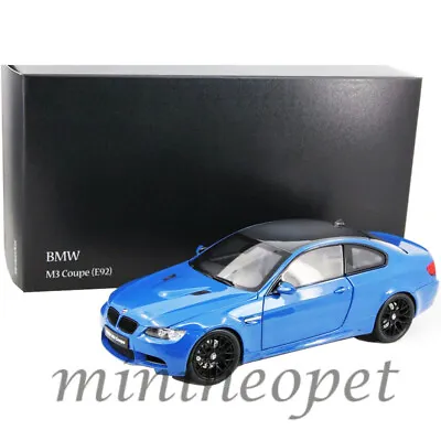 Kyosho 08734 Lbl Bmw M3 Coupe E92 1/18 Diecast Model Car Lagna Seca Blue • $279.97