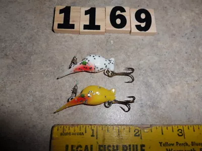 U1169 H  LOT OF 2 Eddie Pope HOT SHOT 7  FISHING LURES • $19.95