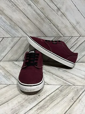 Vans Off The Wall Low Canvas TC9R Burgundy Trainers Sneakers Shoes Sz 12 • $33.03