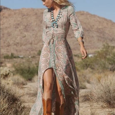 $260 • Buy Rare Spell And The Gypsy Boho Blossom Gown In Sage Size S 🦄