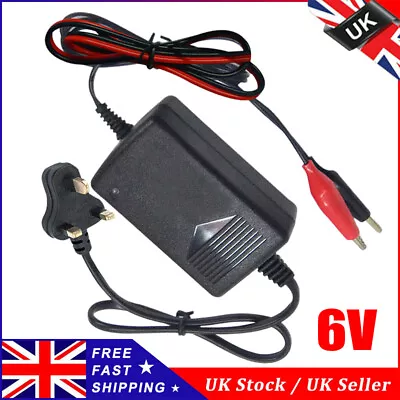 6V Volt Sealed Lead Acid Battery Charger For Motorbike Quad Bike Kids Toy Car UK • £9.75