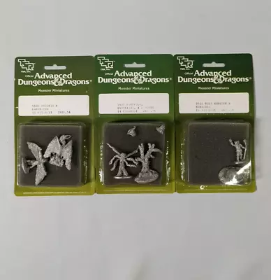 $68.09 • Buy Advanced D&D Monster Miniatures Lot Of 3 Blister Packs TSR 5612, 5607, 5608 NEW!