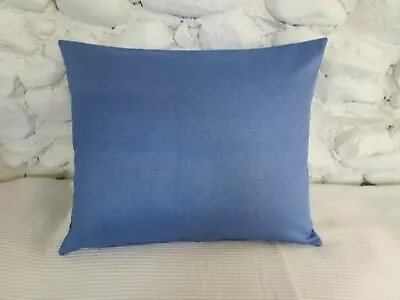 Lovely Cushion Cover Bright Blue Silvery Grey Metallic Effect 17  X14 . • £4.50