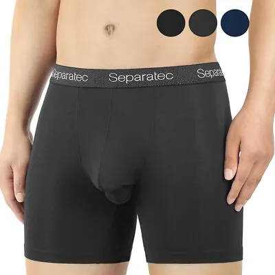 Separatec Men's Micro Modal Underwear Separated Pouch Black US Size L • $12.99