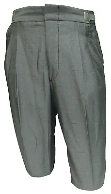 Men's Retro Silver Grey Tuxedo Pants With Adjustable Waist 33-35  Short Rise  • $17.99