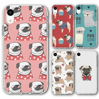 £6.95 • Buy Case For Apple IPhone XR Silicone Cover Pug Group 3