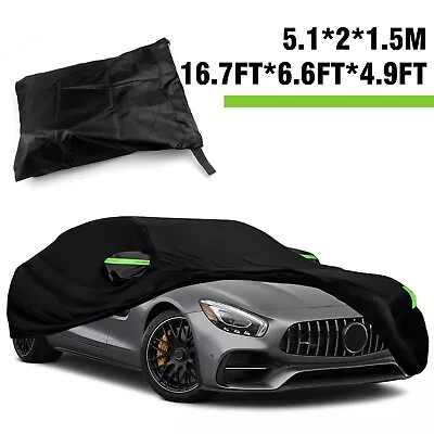 For Mercedes-Benz Full Car Cover Outdoor Waterproof Sun Rain UV Protection Black • $40.98