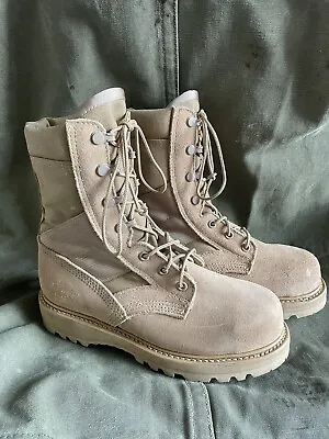 UFCW Steel Toe  Military Boots Mondo PT 8430 Tan Suede Men's 5 R • $59.99