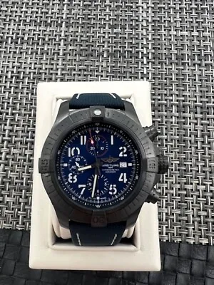 New Breitling Super Avenger Auto Chronograph Night Mission Mens Titanium Watch • $3995