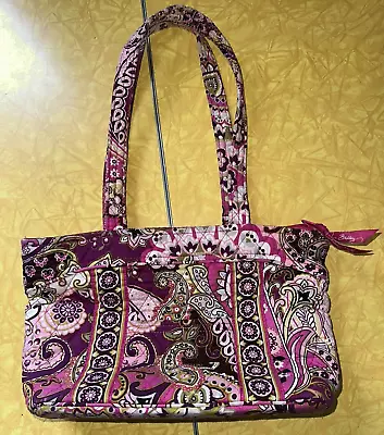 Vera Bradley Very Berry Paisley Over Shoulder Pink Inner Outer Pockets • $14