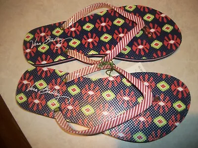 Vera Bradley Sun Valley Flip Flops Size Medium (7-8) NWT • $15.95