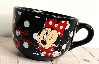 Disney Store Minnie Mouse Black Cafe/Soup Mug Bowl Jerry Leigh • $14.99
