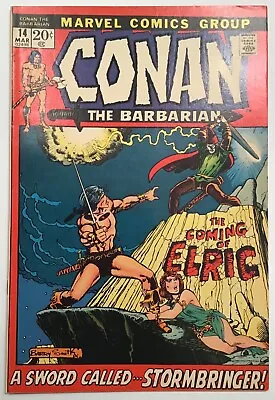 CONAN THE BARBARIAN #14 (Marvel Comics 1972) 1st Appearance ELRIC (FN/VF) NICE • $85