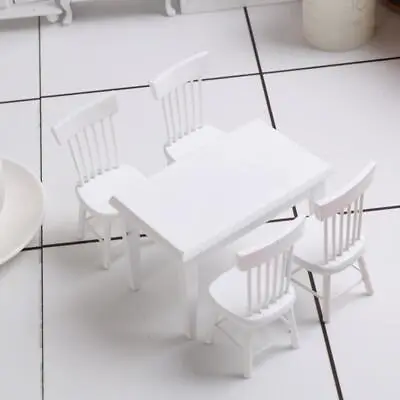 £13.07 • Buy 1/12 Scale Dolls House MiNIAture WOODen Table & Chairs