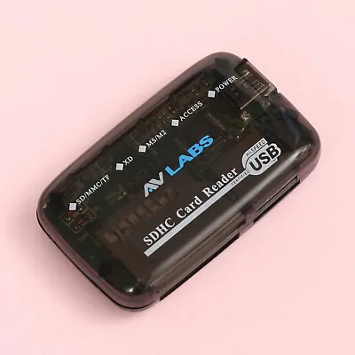 AV Labs 6-in-1 SDHC Memory Card Reader USB 2.0 Memory Stick XD SD MMC M2 • $29.95