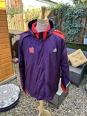 Adidas London 2012 Olympics Purple Rain Coat Jacket 2XL XXL BNWT • £29.99