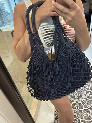 Monserat De Lucca Macrame Hobo Style Vacation/get-a-way Handbag Purse Tassel • $68.96