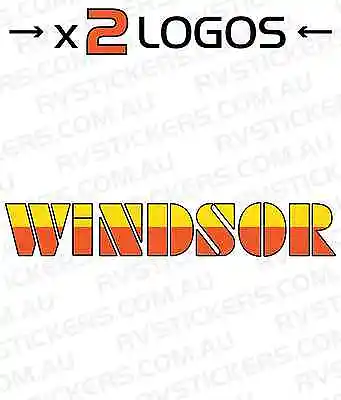 2x WINDSOR 1989 Caravan Decal 1290mm Sticker Vintage Graphics  • $104