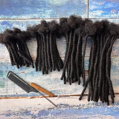 Handmade 100% Human Hair Loc Extensions For Men/Women 10 Locs Easy-to-Install • $30