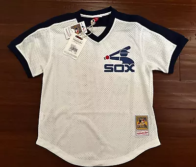 NWT Mitchell & Ness Chicago White Sox CARLTON FISK Batting Practice Jersey 40 M • $49.95