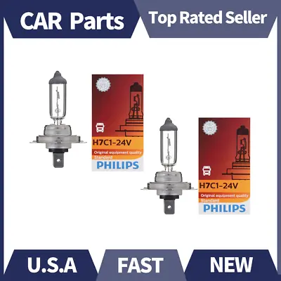 2X H7 Xenon Philips Headlight Light Bulbs Hi/lo Beam Fits 2007-2009 Audi Q7 HU21 • $18.06