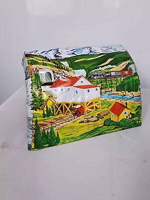 Vtg MARX Toys Metal Railroad Train Tunnel 1950's Panorama Farm Hills Landscape • $29.99