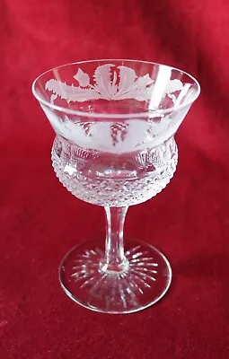 £45 • Buy Edinburgh Crystal Thistle Pattern - Claret Glass - Signed