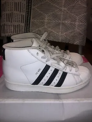 £14.90 • Buy Youth Adidas Pro Model Shell Toe Sneaker White Black Size 4 $18