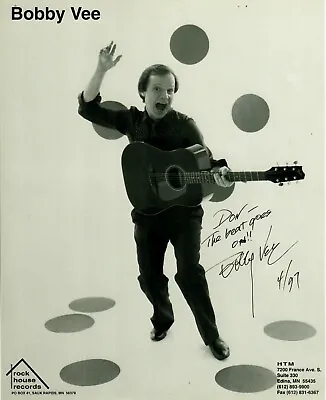  Rubber Ball  Bobby Vee Hand Signed 8X10 B&W Agency Photo • $99.99
