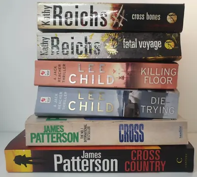 $29.95 • Buy Kathy Reichs/Lee Child/James Patterson 6 Book Bundles (Paperback) Crime Thriller