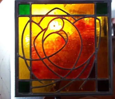 Beautiful Vintage Stained Glass Window Panel Bill Osler Studio • $99