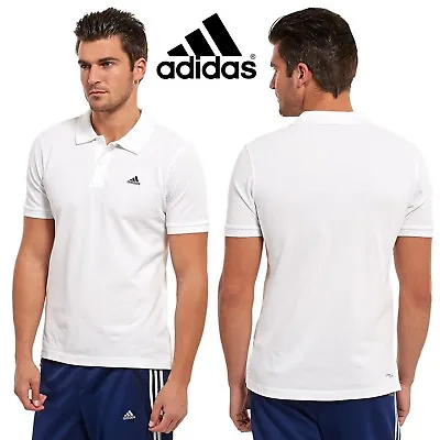£19.95 • Buy Adidas Essential White Polo Shirt Men's Casual Sports T-Shirt SALE RRP £40