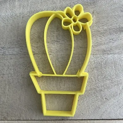 £4.29 • Buy 3D Cute Cactus Flower A Cookie Cutter Biscuit Icing Shape Fondant Clay 11cm UK
