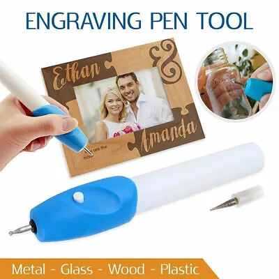 Electric Micro Engraver Pen Tip Engraving Cordless Tool Metal Jewelry Wood Glass • $9.48