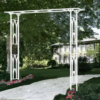 Wide Garden Arch Metal Archway Gate Rose Vine Plants Climbing Trellis Heavy Duty • £57.96