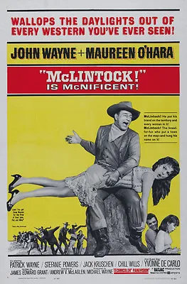McLintock! (1963) John Wayne Movie Poster Print • $6.49