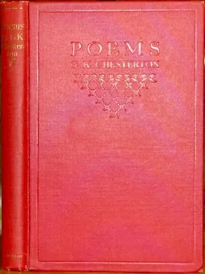 G. K. Chesterton Poems (1922) • $39.50