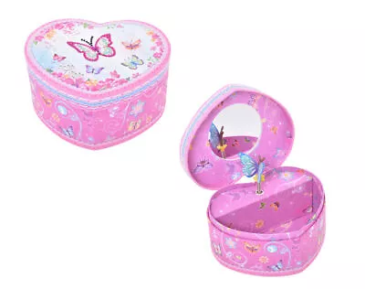 Butterfly Heart Musical Jewellery Box Music Jewellery Box For Girl • $44.95