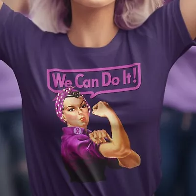 Women's We Can Do It T-Shirt | 10% Donation To Cancer Research Charity Retro • £12.95