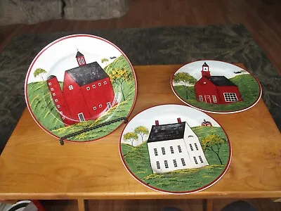 3 Sakura Country Life 8¼  Salad Plates Brandon House By Warren Kimble Set • $14.99