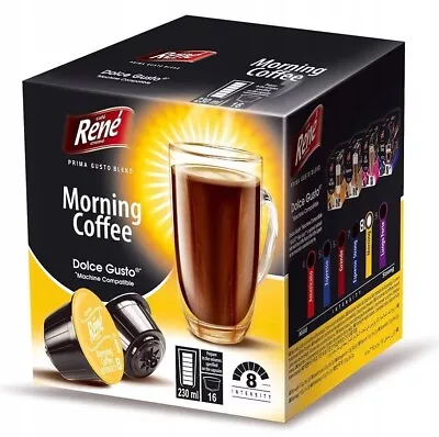 Dolce Gusto Cafe RENE Tea: MORNING COFFEE Pods 1 Box/ 16ct. FREE SHIPPING • $16.99