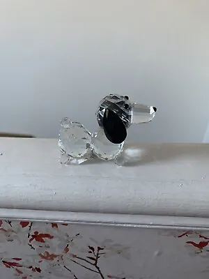 Dachshund Irish Glass Galway Crystal Daxi Dog Puppy New Ornament  6cm H X 8cm L • £4.99