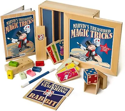 Wooden Magic Set - Treasured Magic Tricks Set For Kids - Marvin's Magic • £28.99