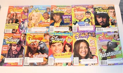 $29.99 • Buy Disney Adventures Magazine Lot Of 10 Issues Year 2007